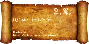 Ujlaki Milán névjegykártya