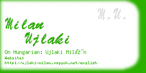 milan ujlaki business card